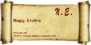 Nagy Endre névjegykártya