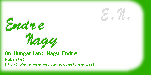 endre nagy business card